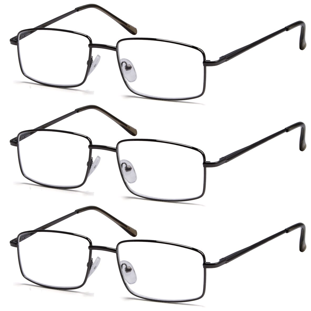 Classic Rectangle Reading Glasses Gunmetal Men R15023